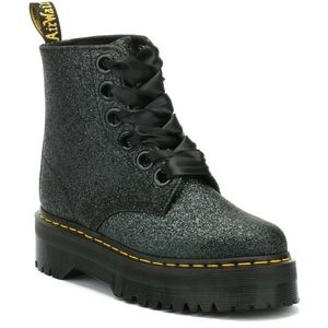 Dr Martens Molly Fine Glitter green/black size 10